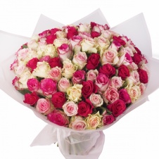 101 роза Воздушный микс